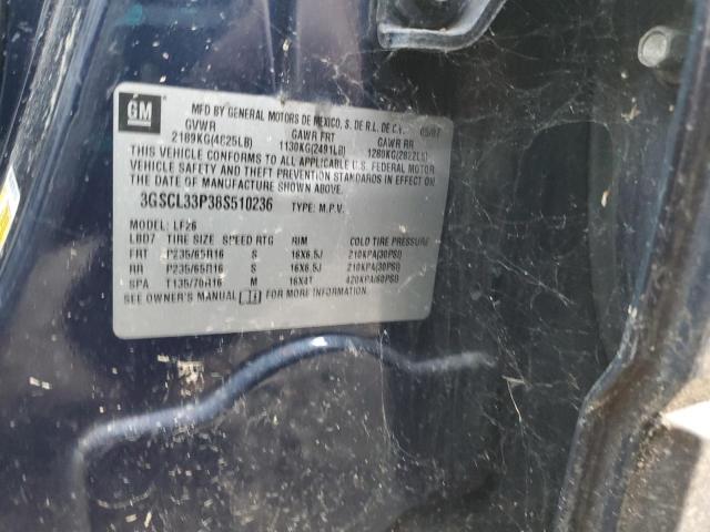 3GSCL33P38S510236 - 2008 SATURN VUE XE BLUE photo 13