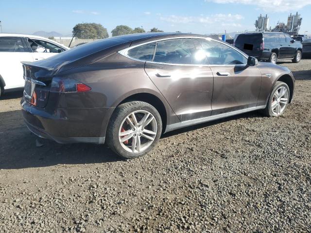 5YJSA1DP1DFP26184 - 2013 TESLA MODEL S Qəhvəyi foto 3