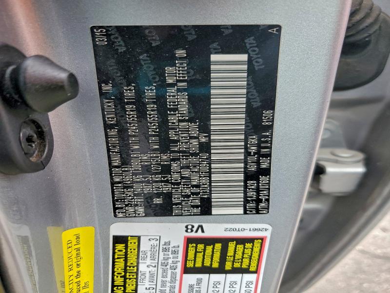 4T3ZA3BB1FU094740 - 2015 TOYOTA VENZA LE Сұр фото 13