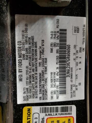 3LN6L2JK7GR606060 - 2016 LINCOLN MKZ BLACK photo 12