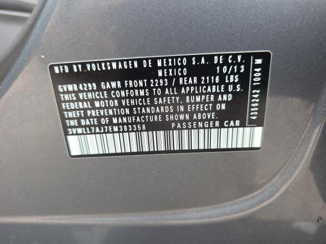 3VWLL7AJ7EM383358 - 2014 VOLKSWAGEN JETTA TDI 银色 照片 10