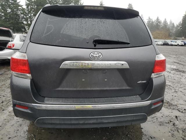 5TDBK3EH0BS081858 - 2011 TOYOTA HIGHLANDER BASE Gris foto 6