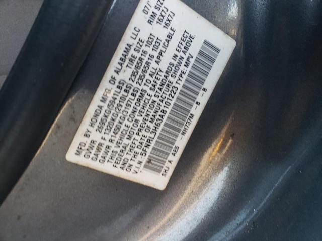 5FNRL3H63AB101223 - 2010 HONDA ODYSSEY EXL GRAY photo 13