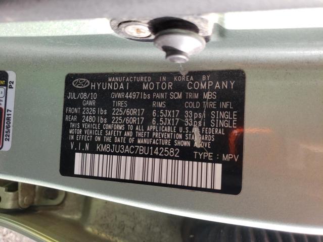 KM8JU3AC7BU142582 - 2011 HYUNDAI TUCSON GLS 绿色 照片 14