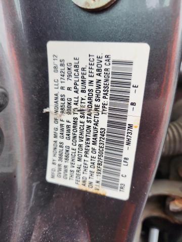 19XFB2F50CE372453 - 2012 HONDA CIVIC LX 灰色 照片 13