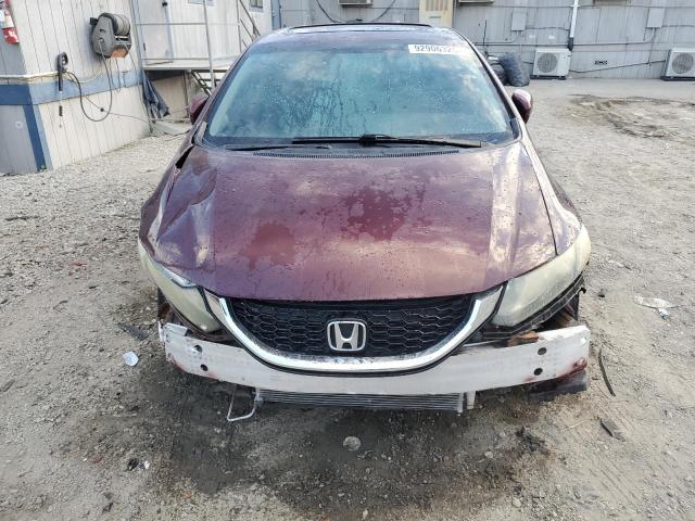 19XFB2F87FE247853 - 2015 HONDA CIVIC EX BURGUNDY photo 5