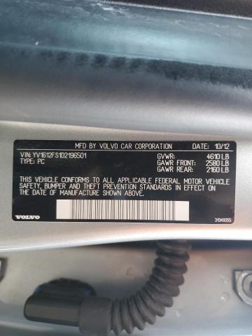 YV1612FS1D2196501 - 2013 VOLVO S60 T5 银色 照片 12