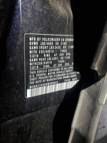 WVGAV7AX6GW580822 - 2016 VOLKSWAGEN TIGUAN S BLACK photo 13