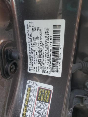 2HKRM4H5XFH603844 - 2015 HONDA CR-V EX GRAY photo 13