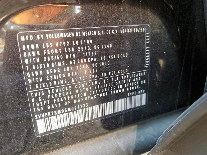 3VVFR7RM9SM024233 - 2025 VOLKSWAGEN TIGUAN SE 黑色 照片 13