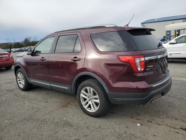 1FM5K8D85JGA51044 - 2018 FORD EXPLORER XLT Бордовый фото 2