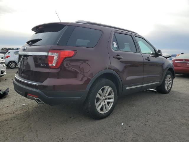1FM5K8D85JGA51044 - 2018 FORD EXPLORER XLT Бордовый фото 3