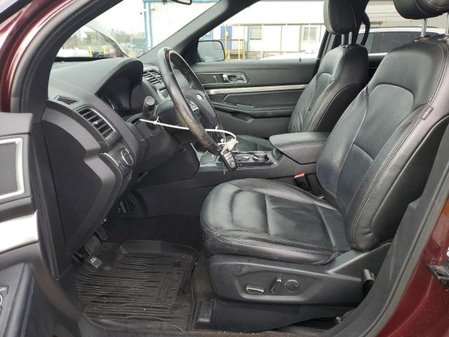 1FM5K8D85JGA51044 - 2018 FORD EXPLORER XLT Бордовый фото 7