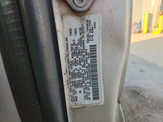 5TENL42NX2Z897828 - 2002 TOYOTA TACOMA GRAY photo 12