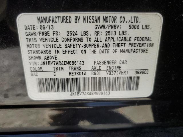 JN1BV7AR4EM686143 - 2014 INFINITI Q50 BASE შავი ფოტო 12