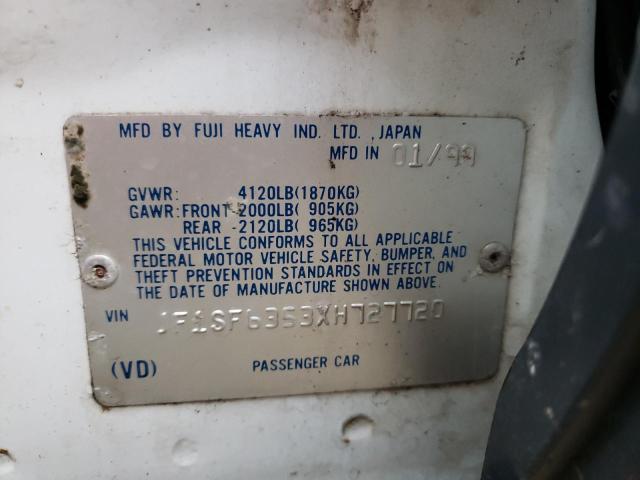 JF1SF6353XH727720 - 1999 SUBARU FORESTER L WHITE photo 13