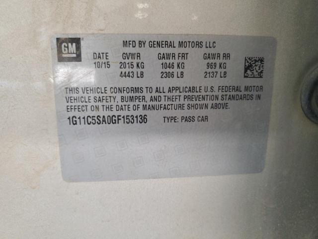 1G11C5SA0GF153136 - 2016 CHEVROLET MALIBU LIM LT 米色 照片 12