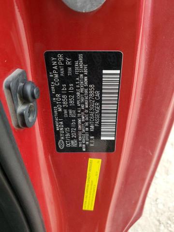 KMHTC6AE3GU278858 - 2016 HYUNDAI VELOSTER TURBO RED photo 12