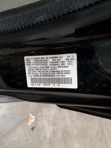 5FNRL5H69BB069083 - 2011 HONDA ODYSSEY EXL BLACK photo 13