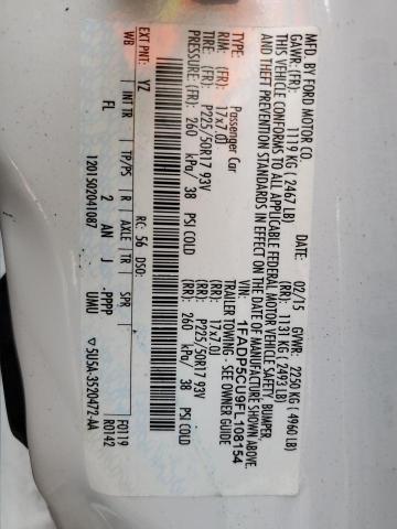 1FADP5CU9FL108154 - 2015 FORD C-MAX PREMIUM SEL WHITE photo 13