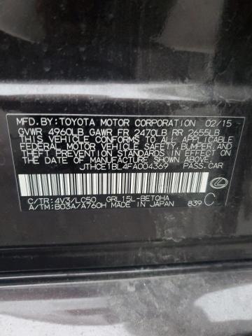 JTHCE1BL4FA004369 - 2015 LEXUS GS 350 ბურგუნდია ფოტო 13