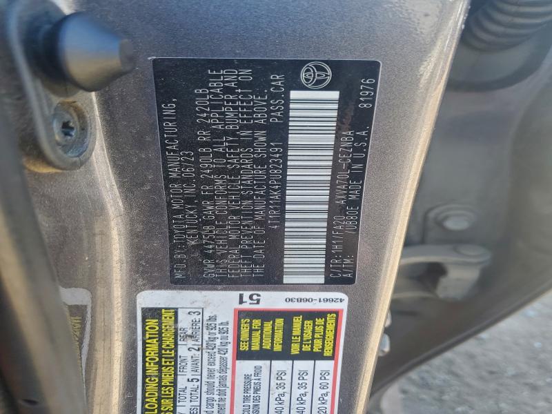 4T1R11AK4PU823491 - 2023 TOYOTA CAMRY LE Сұр фото 13