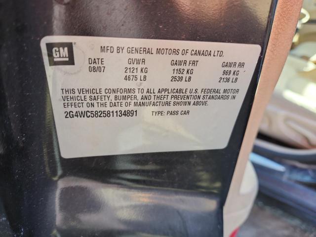 2G4WC582581134891 - 2008 BUICK LACROSSE CX Grafit fotoğraf 12