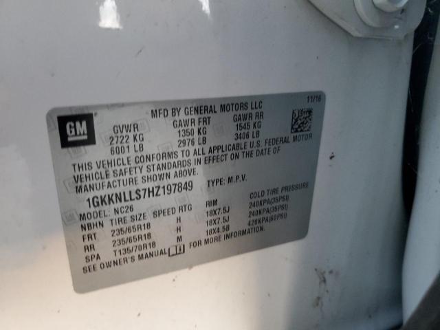 1GKKNLLS7HZ197849 - 2017 GMC ACADIA SLE WHITE photo 14