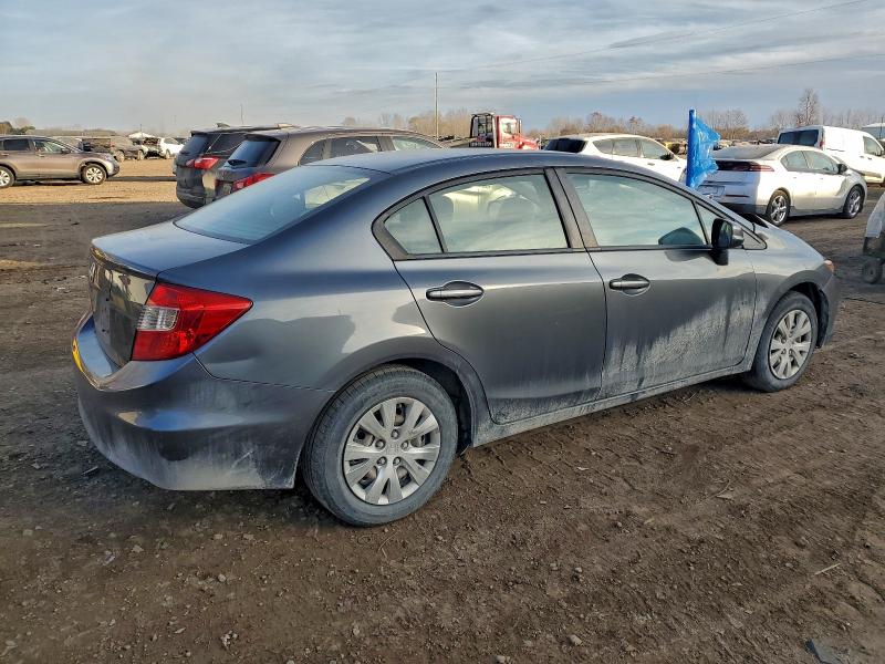 19XFB2F59CE063659 - 2012 HONDA CIVIC LX GRAY photo 3