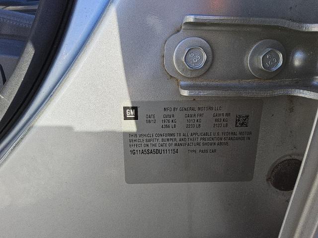 1G11A5SA5DU111154 - 2013 CHEVROLET MALIBU LS SILVER photo 12