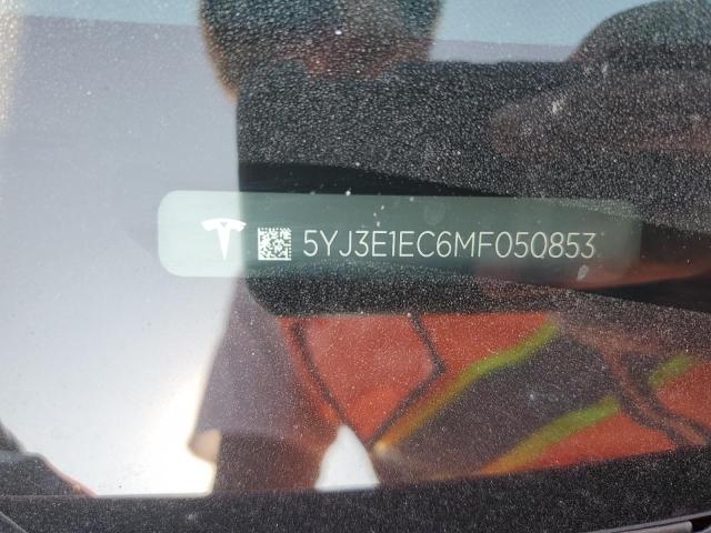 5YJ3E1EC6MF050853 - 2021 TESLA MODEL 3 红色 照片 12