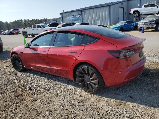 5YJ3E1EC6MF050853 - 2021 TESLA MODEL 3 红色 照片 2