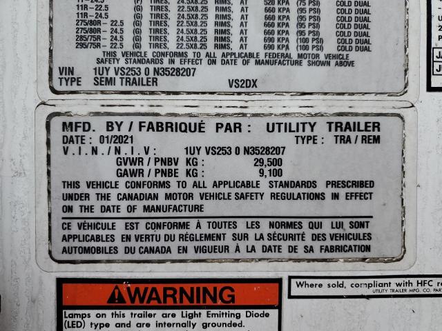 1UYVS2530N3528207 - 2022 UTILITY VS2DX 白色 照片 10