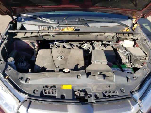 5TDJZRFH2JS814726 - 2018 TOYOTA HIGHLANDER SE Бордовий фото 12