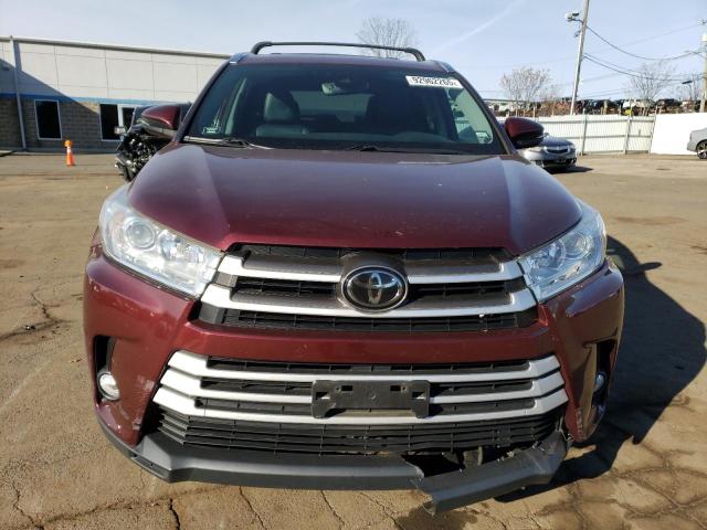 5TDJZRFH2JS814726 - 2018 TOYOTA HIGHLANDER SE Бордовий фото 5