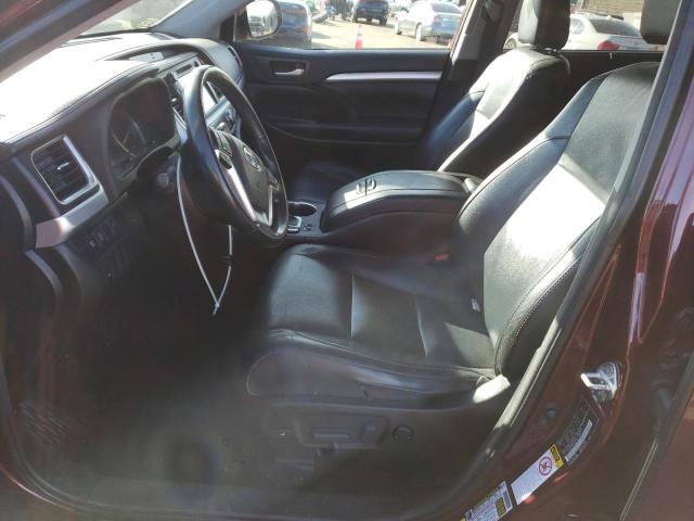 5TDJZRFH2JS814726 - 2018 TOYOTA HIGHLANDER SE Бордовий фото 7