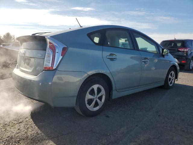 JTDKN3DUXE1748071 - 2014 TOYOTA PRIUS SILVER photo 3