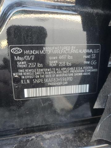 5NPE34AF8JH596910 - 2018 HYUNDAI SONATA SPORT أسود صورة 12