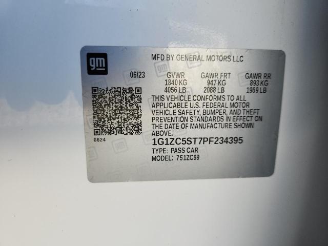 1G1ZC5ST7PF234395 - 2023 CHEVROLET MALIBU LS Ağ foto 12