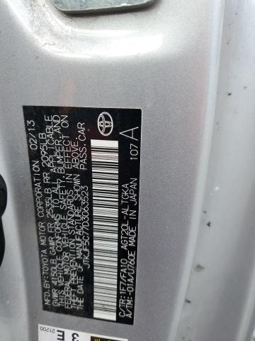 JTKJF5C77D3063523 - 2013 TOYOTA SCION TC ვერცხლისფერი ფოტო 12