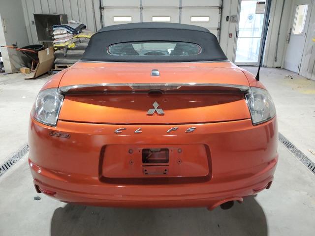 4A3AL25F79E009523 - 2009 MITSUBISHI ECLIPSE SPYDER GS ORANGE photo 6