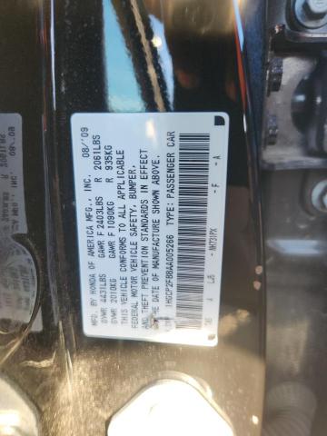 1HGCP2F88AA005266 - 2010 HONDA ACCORD EXL BLACK photo 12
