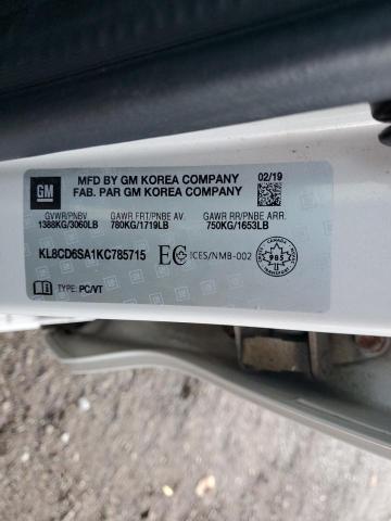 KL8CD6SA1KC785715 - 2019 CHEVROLET SPARK 1LT ბეჟი ფოტო 12