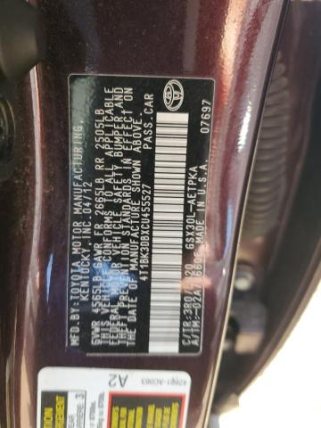 4T1BK3DBXCU455527 - 2012 TOYOTA AVALON BASE Коричневый фото 12