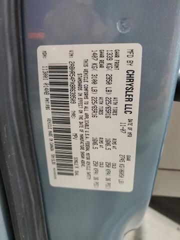 2A8HR54PX8R639509 - 2008 CHRYSLER TOWN & COU TOURING Bleu photo 13