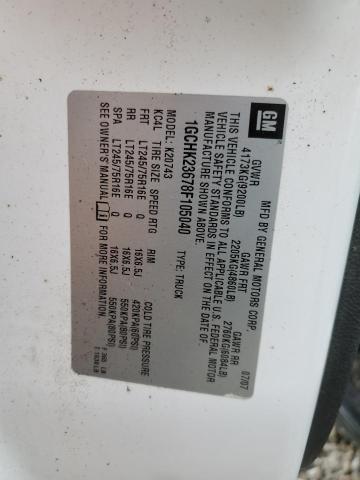 1GCHK23678F105040 - 2008 CHEVROLET SILVERADO K2500 HEAVY DUTY WHITE photo 12