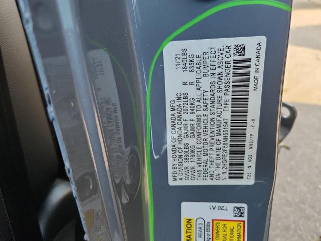 2HGFE2F56NH551547 - 2022 HONDA CIVIC SPORT GRAY photo 13