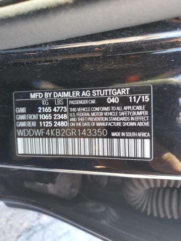 WDDWF4KB2GR143350 - 2016 MERCEDES-BENZ C 300 4MATIC BLACK photo 12