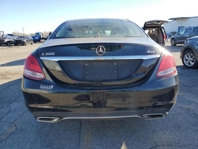 WDDWF4KB2GR143350 - 2016 MERCEDES-BENZ C 300 4MATIC BLACK photo 6