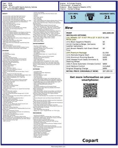 5UXCX4C58KLS38928 - 2019 BMW X7 XDRIVE50I BLACK photo 10